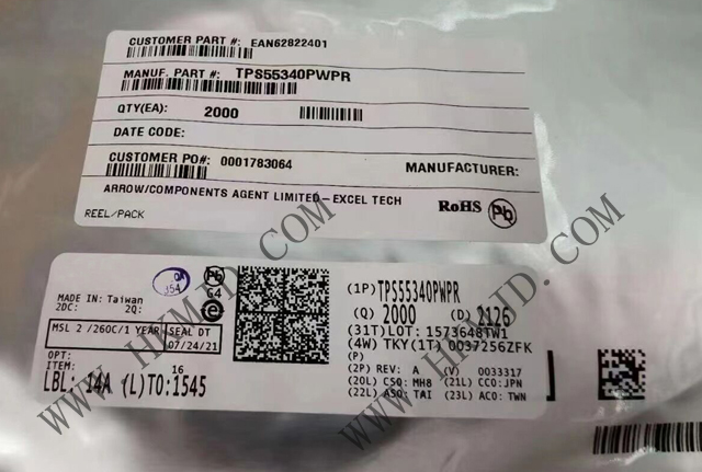 TI（5A、40V）電源開關(guān) TPS55340PWPR 單片非同步開關(guān)穩(wěn)壓器