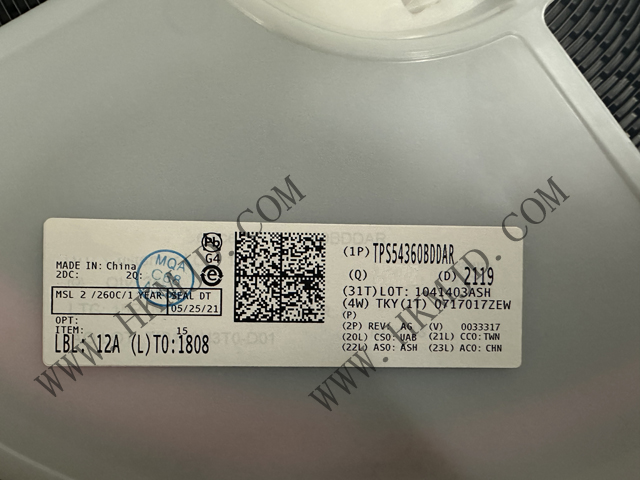 （分銷TI）電源IC TPS54360BDDAR 60V 輸入、3.5A 降壓直流/直流轉換器