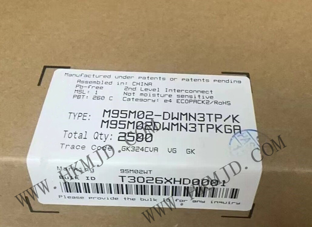 【ST經銷商】只讀存儲器 M95M02-DWMN3TP/K 帶高速時鐘的汽車 2048 Kbit SPI 總線