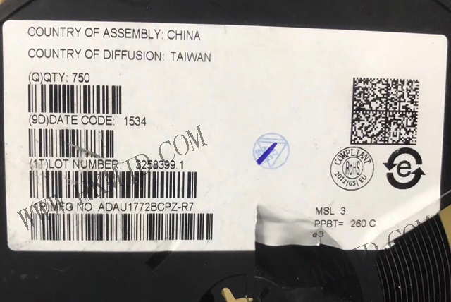 ADAU1772BCPZ 一款具有四個輸入和兩個輸出的編解碼器，內(nèi)置數(shù)字處理引擎