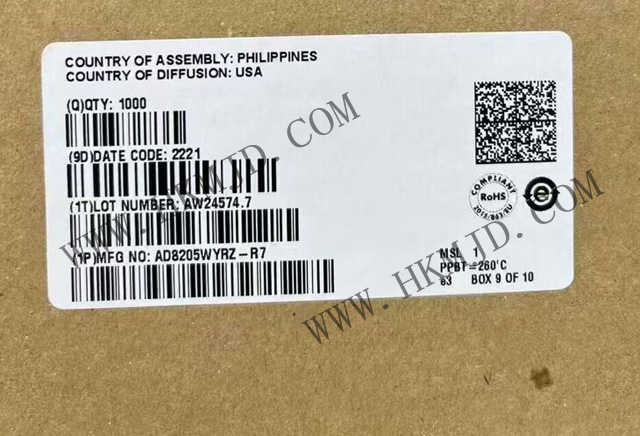 亞德諾(ADI) AD8205WYRZ AD8205 單電源差動放大器，提供8引腳SOIC封裝