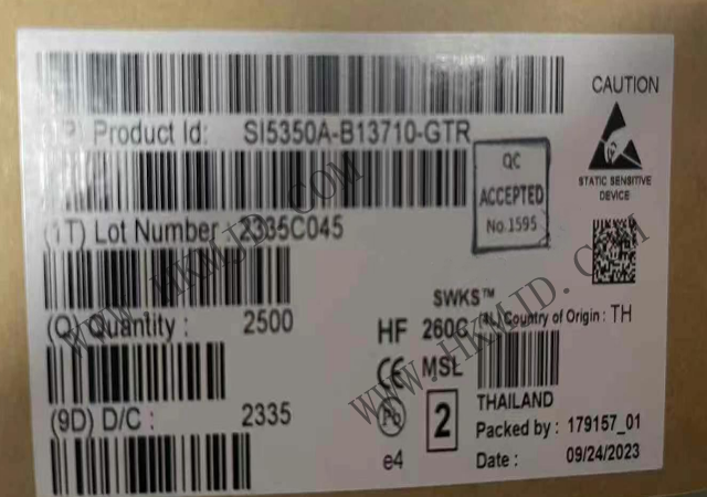 時鐘發(fā)生器 SI5350A-B13710-GTR 生成任意頻率的時鐘信號，覆蓋廣泛的應用需求