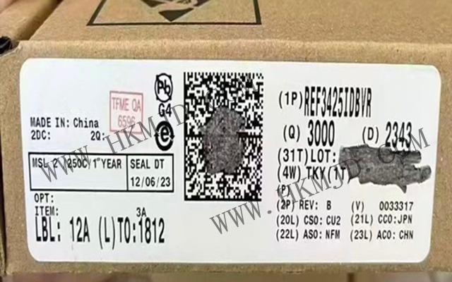 德州儀器 REF3425IDBVR：低溫漂 (6ppm/°C)、低功耗、高精度 CMOS 電壓基準(zhǔn)