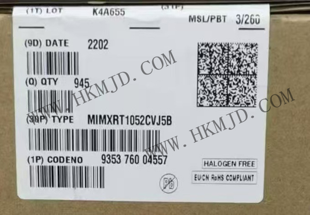 恩智浦 MIMXRT1052CVJ5B i.MX RT1050 交叉 MCU，帶 Arm Cortex-M7 內(nèi)核