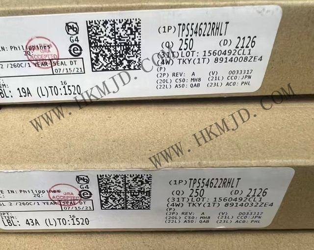 現(xiàn)貨供應(yīng)TI TPS54622RHLT 同步 SWIFT? 降壓轉(zhuǎn)換器，采用 VQFN 封裝
