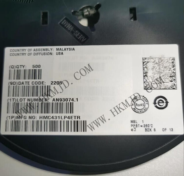 ADI HMC431LP4ETR GaAs InGaP HPT MMIC電壓控制振蕩器，帶緩沖放大器